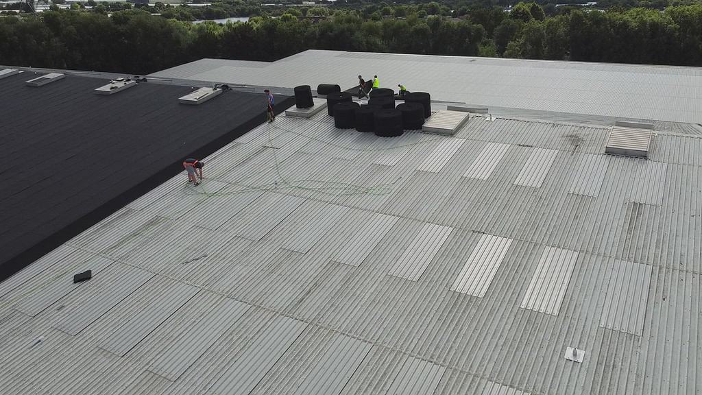 Fitting Silent Roof Material at Hoddesdon Studios